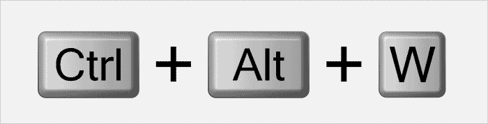 Atalho CTRL + ALT + W para colocar ponto de interrogação