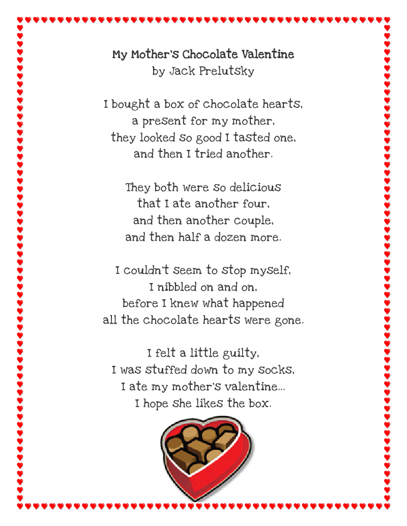 Valentine Poem Printable