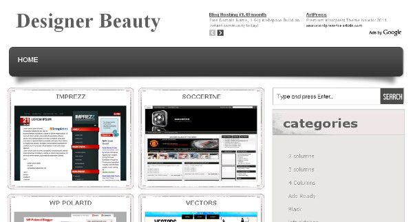 Web DESIGN Blogspot Theme