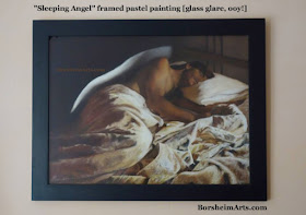 Sleeping Angel original pastel painting on art sale car buying in Italy