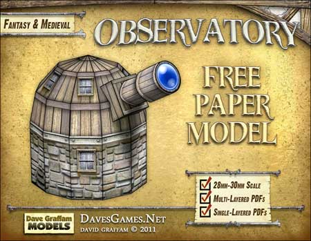 WOoden Observatory Papercraft