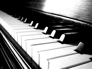 Piano Keyboard Close up Black and White HD Wallpaper