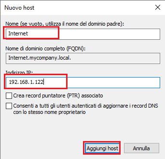 DNS, Nuovo host Internet