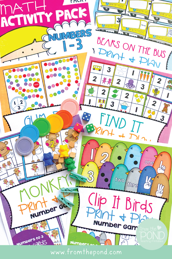 5 Math Centers for Kindergarten