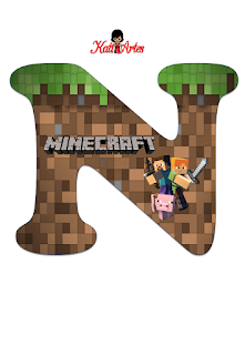 Abecedario de Minecraft. Minecraft Alphabet. 