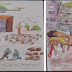 من خلال رسوماتهم الفنية.. الحرب تجتاح وجدان الطلبة بغزة ( مرفق رسومات الطلبة)