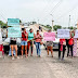 Mulheres fecham ponte no centro de Rio Branco, e cobram aluguem social do governo