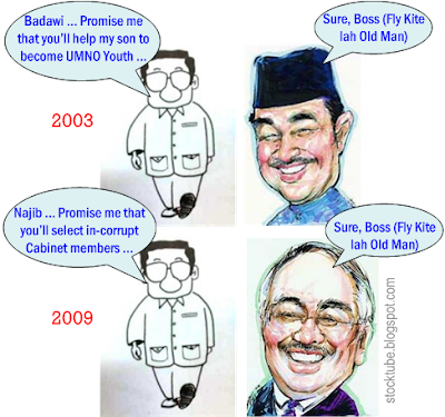Mahathir Najib Badawi promises