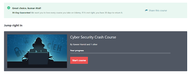 Cyber Security Crash Course with certificate