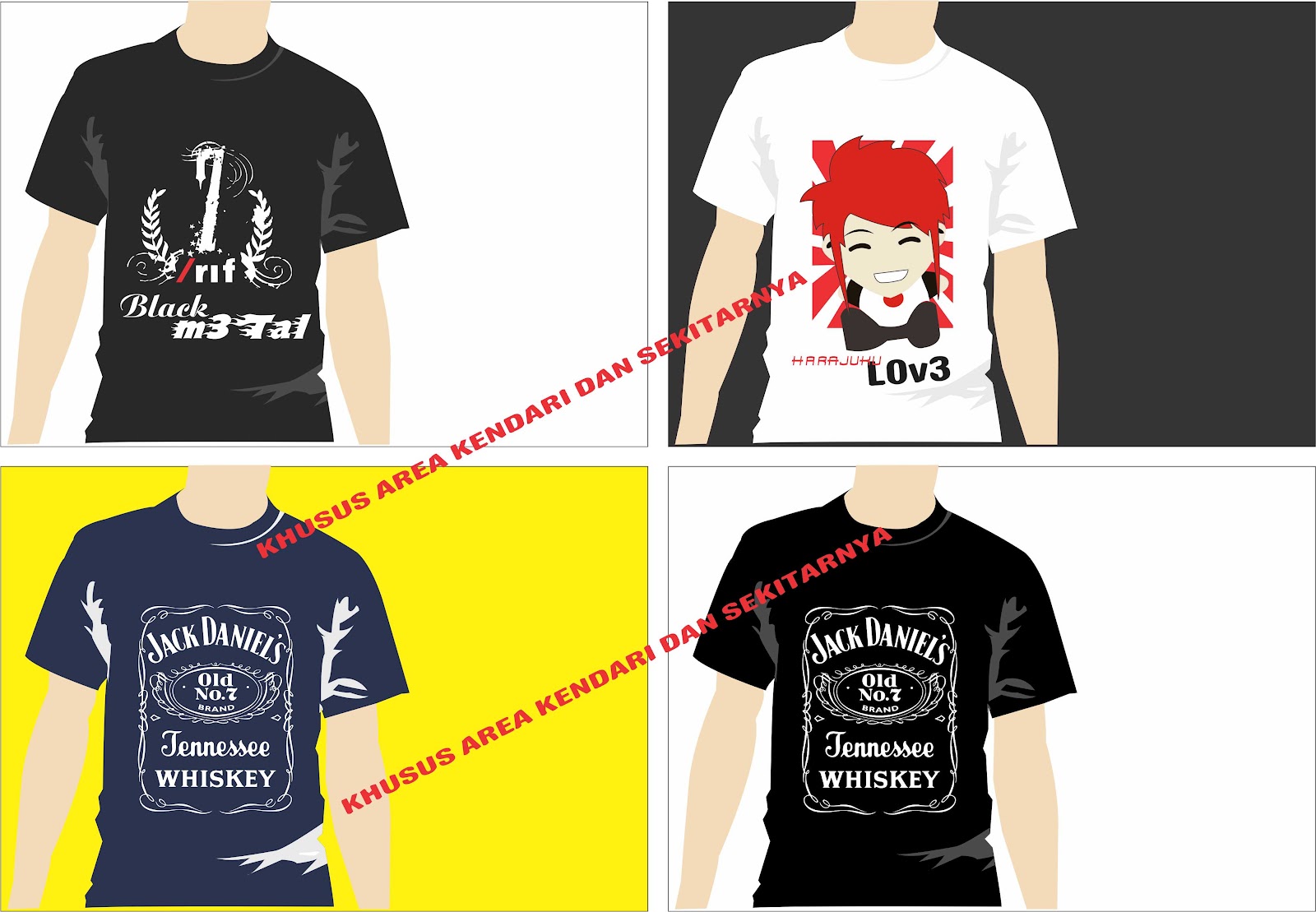  Gambar  Desain Baju  Kaos  Distro 