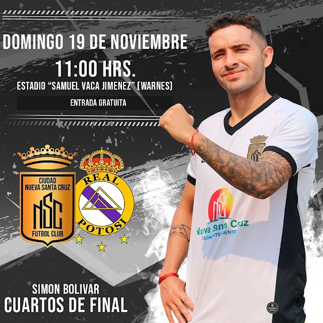 Entrada Gratuita Ciudad Nueva Santa Cruz vs Real Potosi