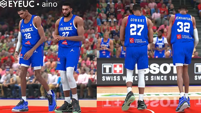 NBA 2K24 France Jersey Paris 2024 Olympics
