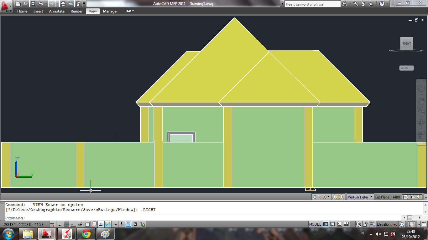 Desain Rumah Menggunakan Autocad 2012 Denah Rumah