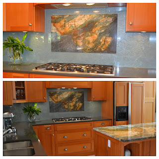 custom glass backsplash