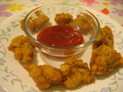 chicken nuggets. made chicken nugget is the