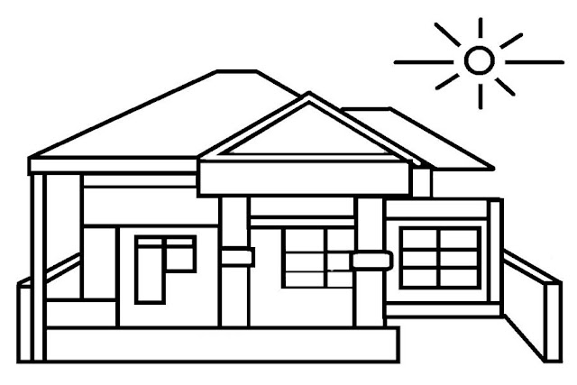 gambar mewarnai rumah impian