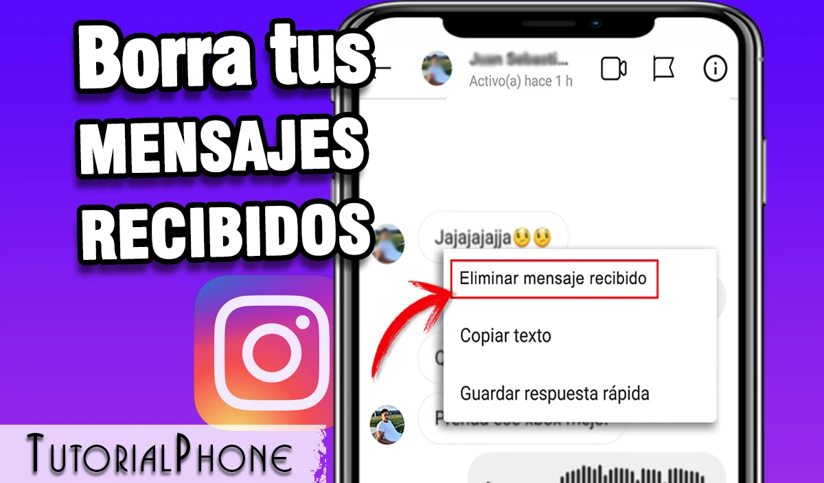 borrar mensajes recibidos en instagram