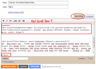 Cara Membuat Scroll Di Postingan Blog