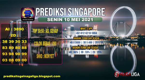 PREDIKSI SINGAPORE  SENIN 10 MEI 2021