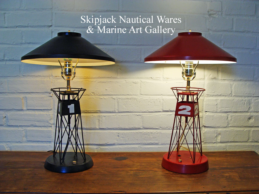 Antique Nautical Port Light Table Lamp: Skipjack Nautical Wares
