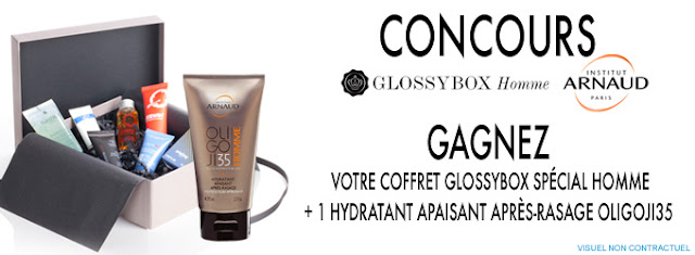 Gagnez 15 Coffrets Glossybox + Hydratant Après-Rasage OLIGOJI35 Institut Arnaud Paris