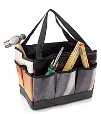 tool bag from recycled billboards