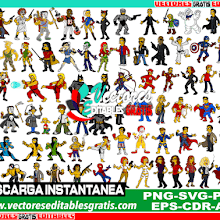 Vectores Editables  Marvel statues simpson Bart, Lisa, Homer, Marge, Maggie, DESCARGA GRATIS