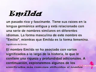 significado del nombre Emilda