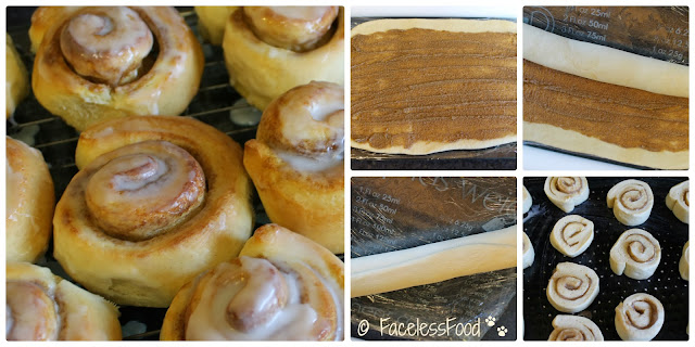 images showing how to make cinnamon rolls in stages