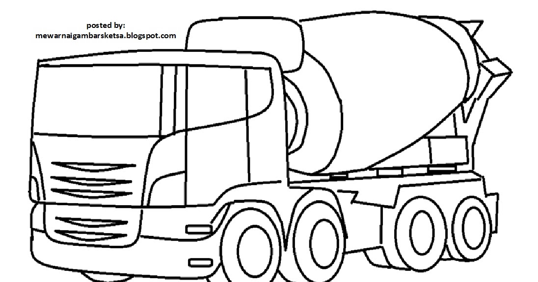 Mewarnai Gambar  Mewarnai Gambar  Mobil Truk  Molen  1