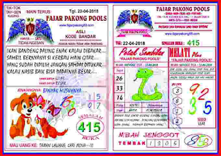 Ramalan Bocoran Syair Kode Fajar Pakong Pools 23 April 2018