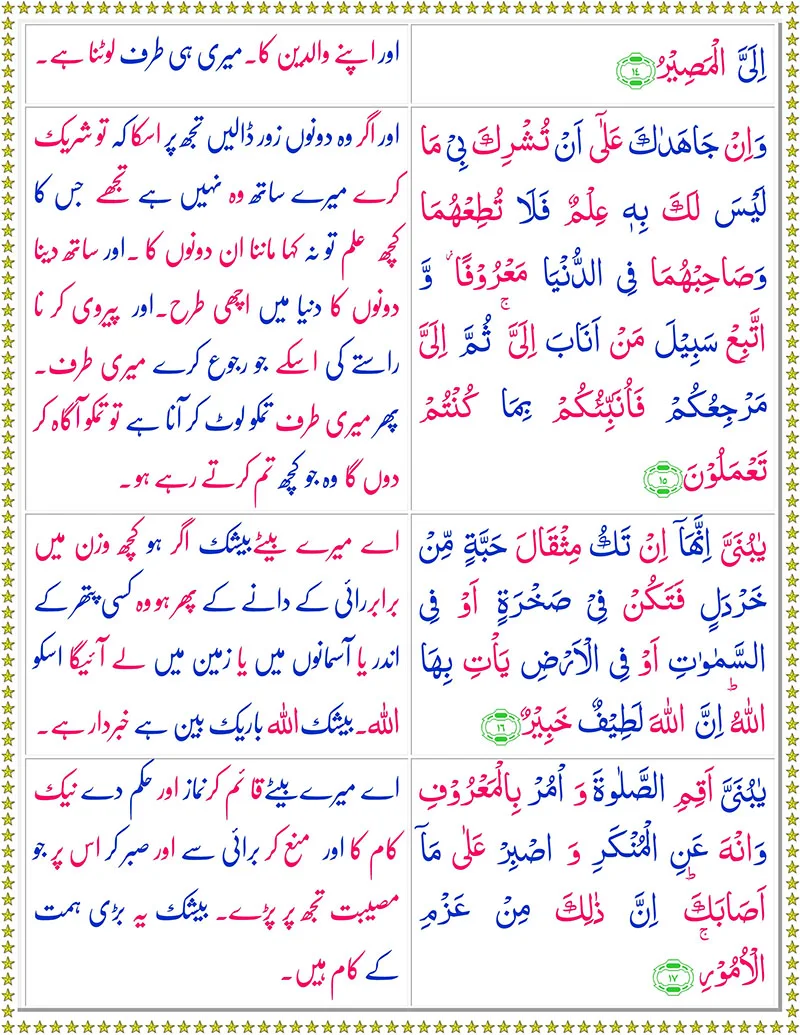 Surah Luqman  with Urdu Translation,Quran with Urdu Translation,Quran,