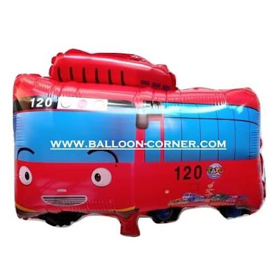 Balon Foil Karakter  Little Bus Tayo (Merah)