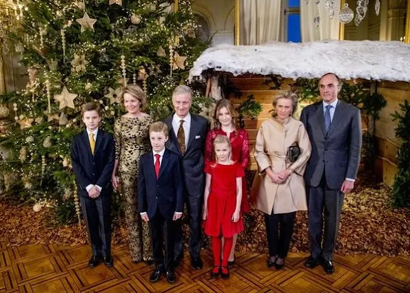 King Philippe, Queen Mathilde and their children Crown Princess Elisabeth, Prince Gabriel, Prince Emmanuel and Princess Eleonore