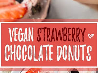 VEGAN CHOCOLATE DONUTS WITH STRAWBERRY FROSTING