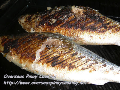 Inihaw na Bangus sa Grill Plate - Cooking Procedure