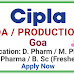 Cipla Ltd Quality Assurance and Production job for Freshers