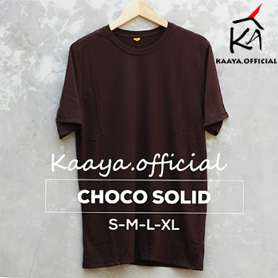 Rekomendasi Kaos Polos Warna Choco Solid Cotton Combed 30s
