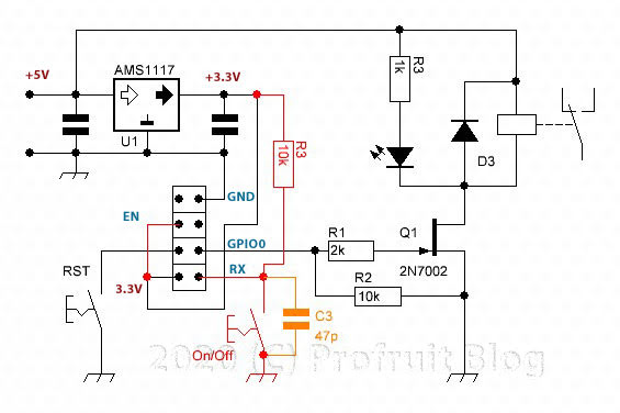 ESP-01S 5V WiFi Relay Module