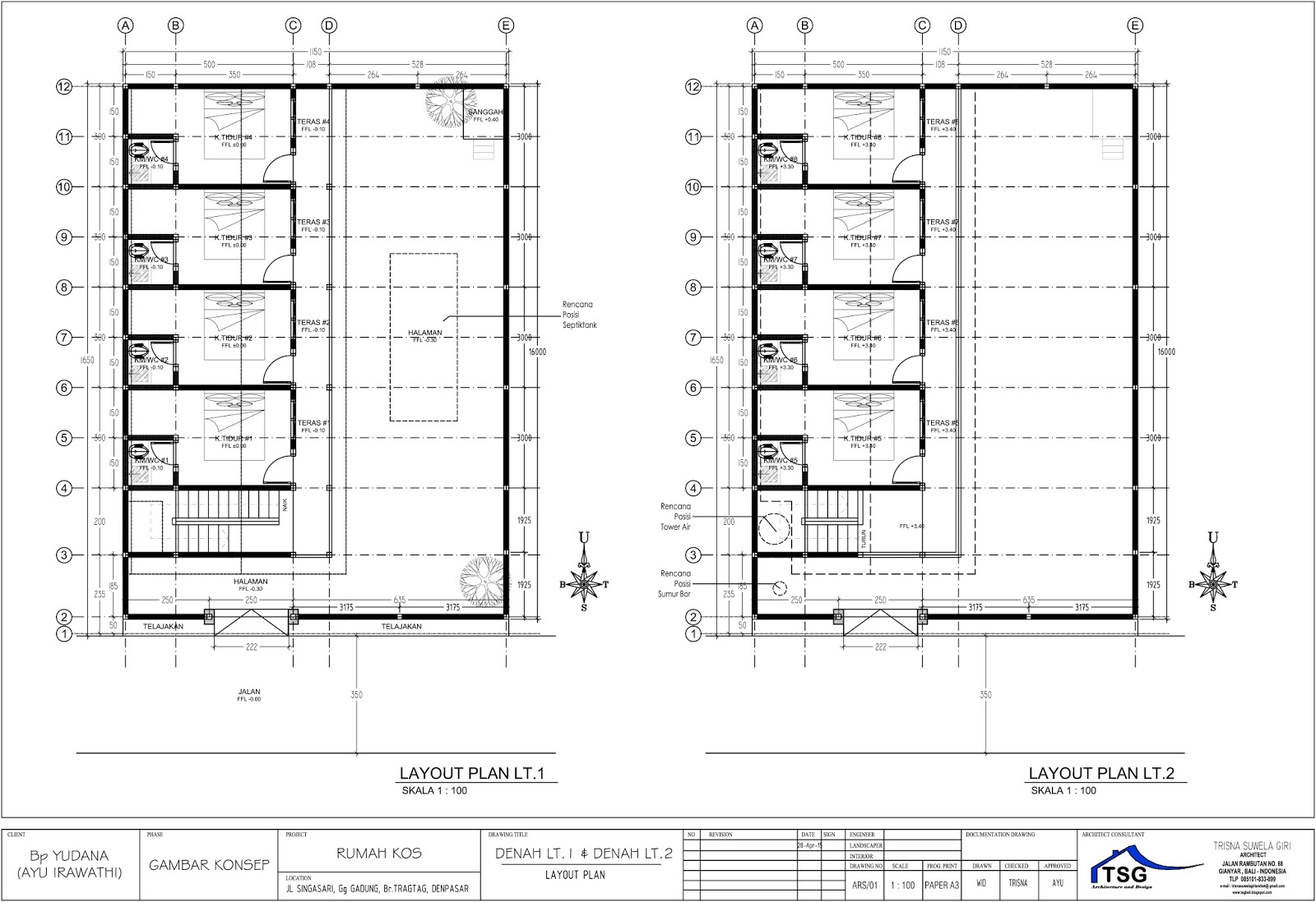  Denah  Rumah  Kost Sederhana  Desain Rumah  Minimalis 