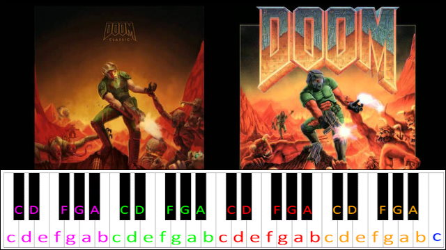 The Demon's Dead (Doom II) Piano / Keyboard Easy Letter Notes for Beginners