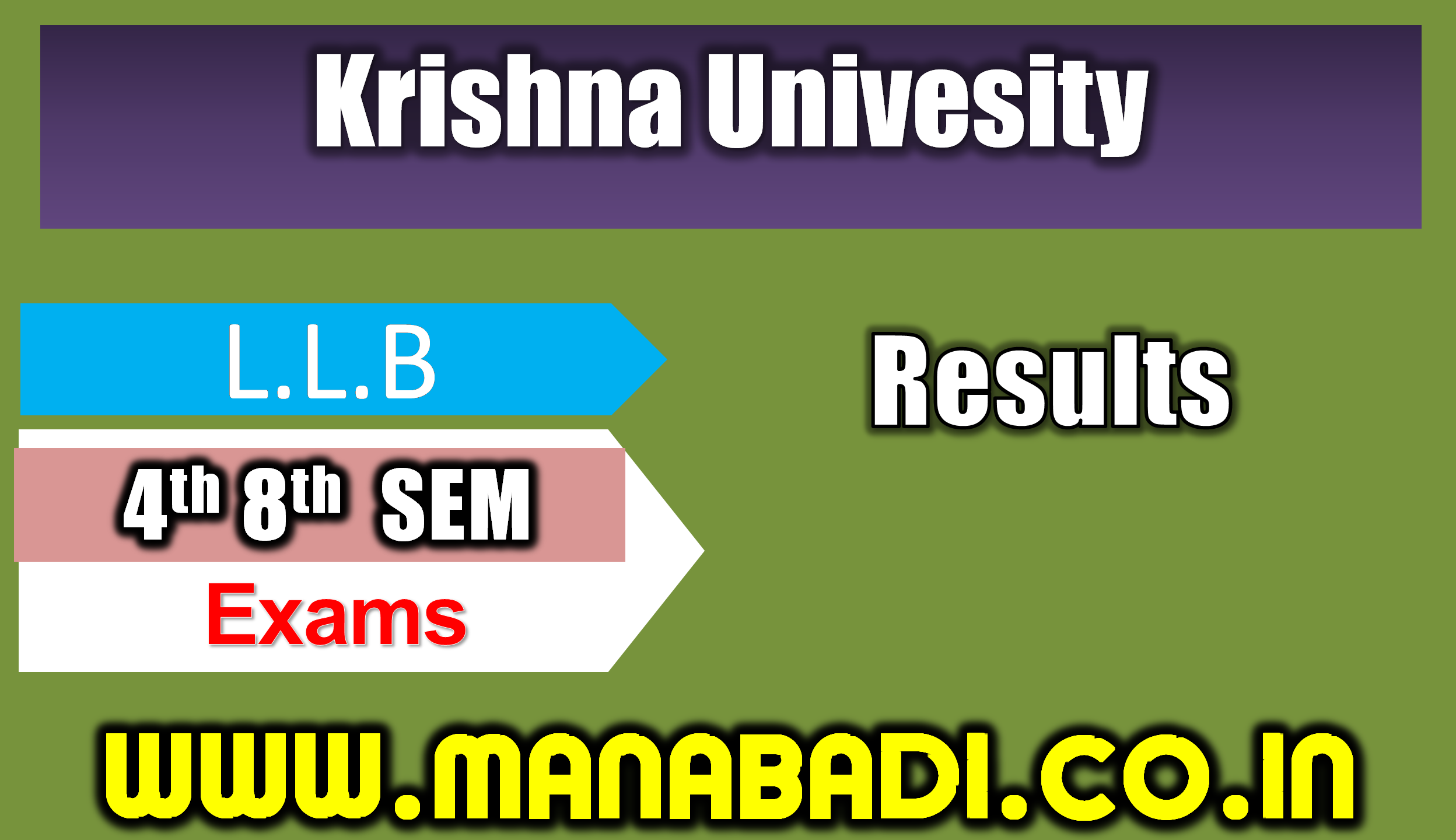 Krishna University LLB 4th and 8th Sem Revaluation Results