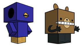 Cubee Reginald & Beartato Papercraft