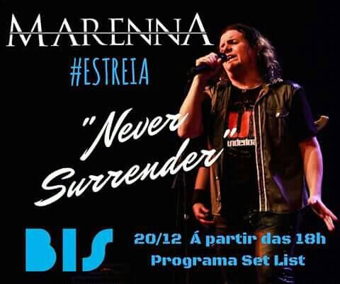 Marenna: videoclipe “Never Surrender” estreia no Canal Bis nesta quarta-feira