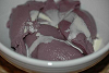 Blueberry and goats' milk pana cotta