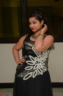 Shrisha Dasari in Sleeveless Short Black Dress At Follow Follow U Audio Launch 021.JPG