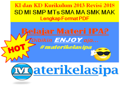 KI dan KD Kurikulum 2013 Revisi 2018 SD MI SMP MTs SMA MA SMK MAK Lengkap PDF