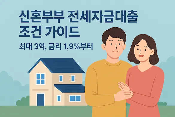 신혼부부 전세자금대출 조건 가이드 최대 3억, 금리 1.9%부터