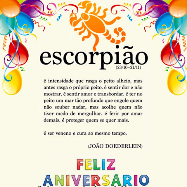 Blog Linda Mensagem de Aniversário Signo Escorpião