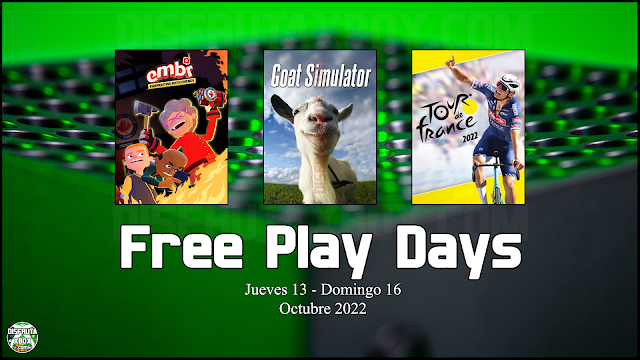 Días de juego gratis (del 13 al 16 octubre 2022)